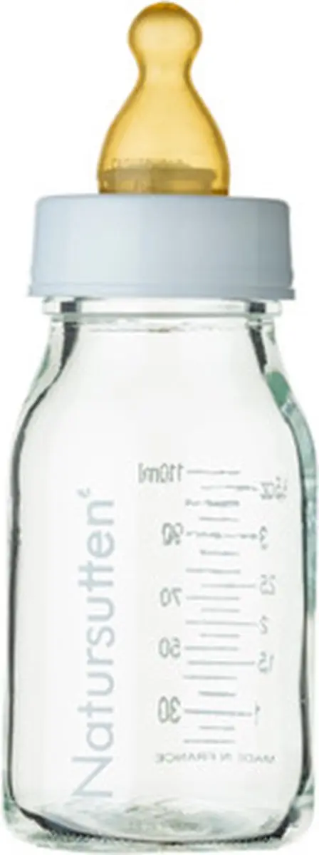 Natursutten Glazen Drinkfles 120ml - 2 Stuks Wit