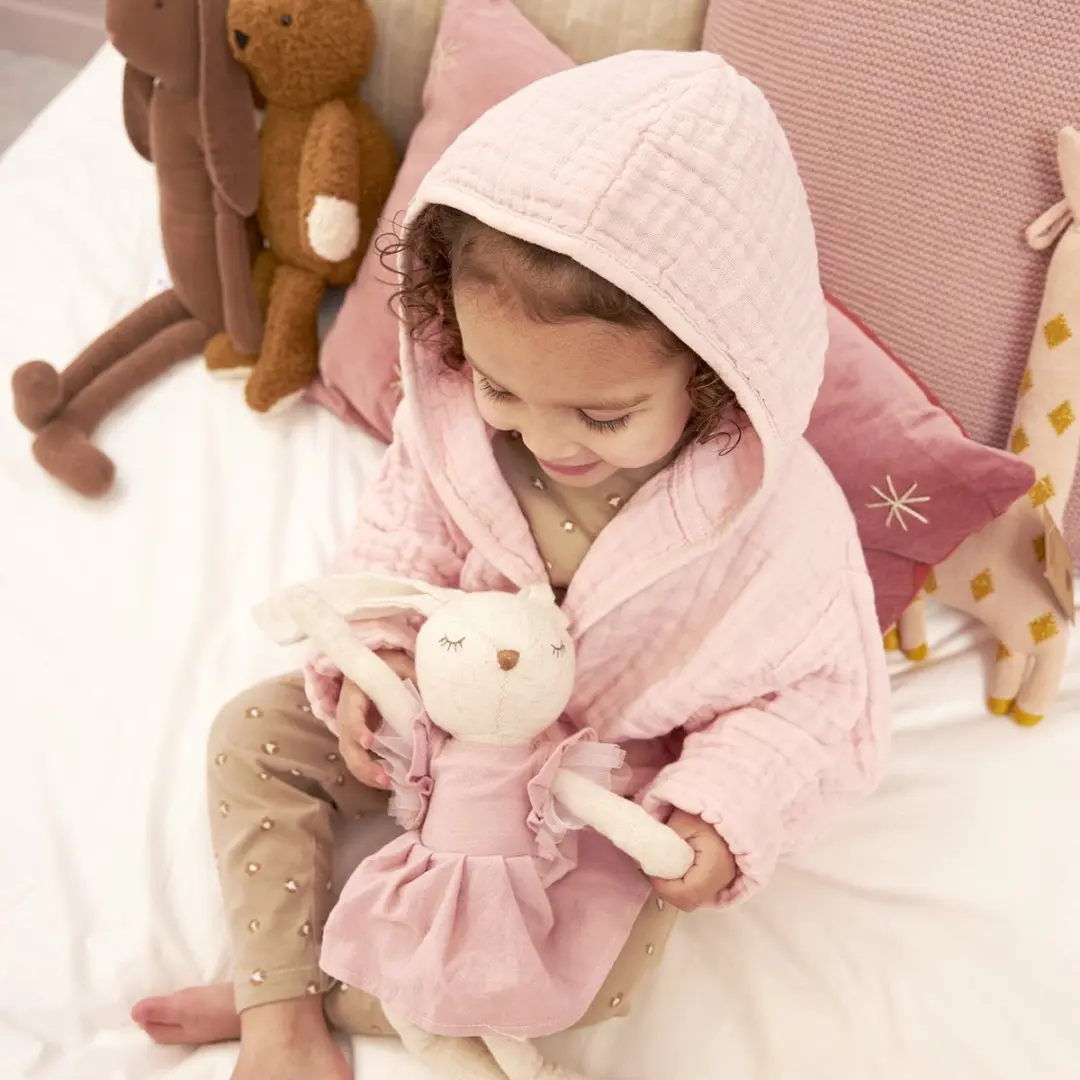 Meyco Baby Uni Badjas Soft Pink - 98/104
