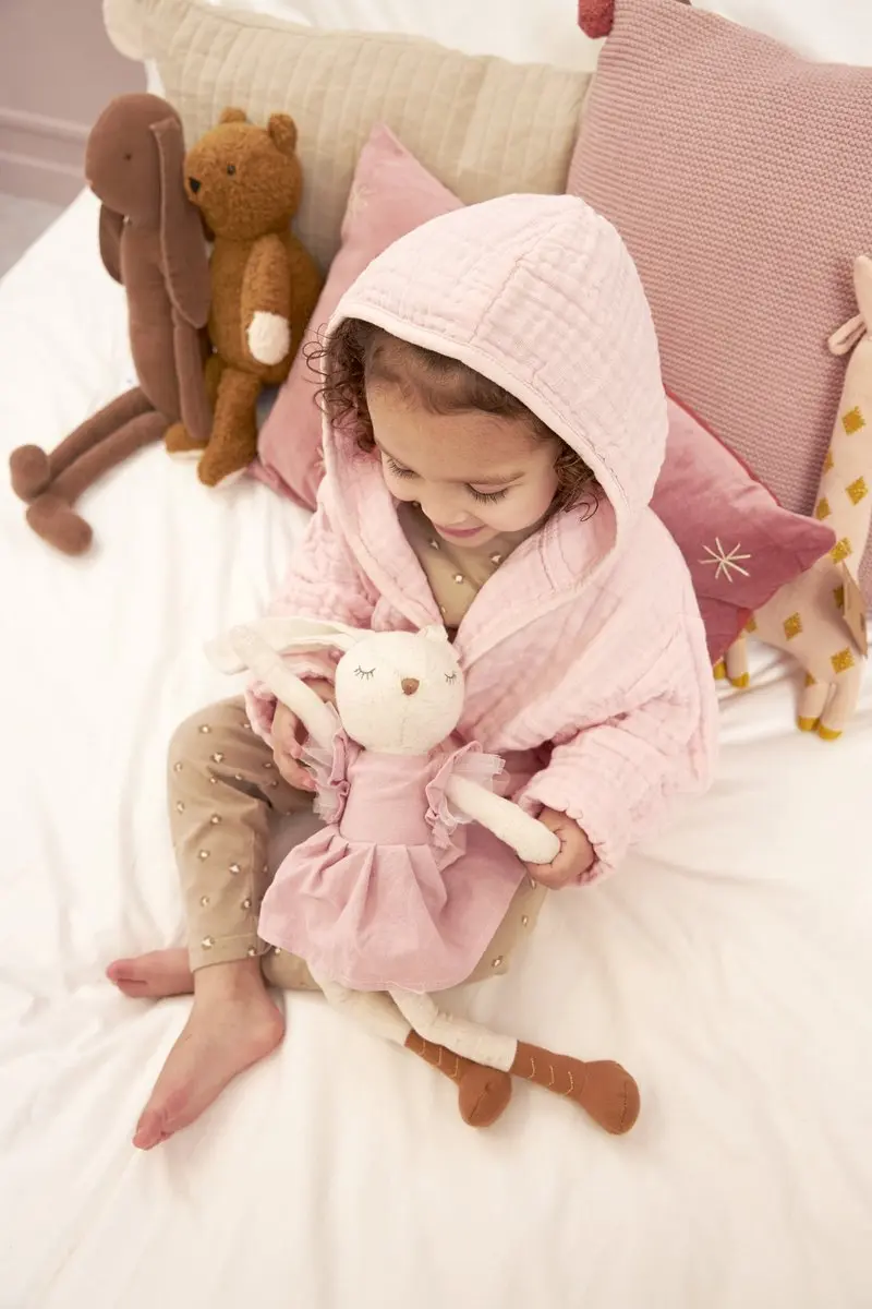 Meyco Baby Uni Badjas Soft Pink - 98/104