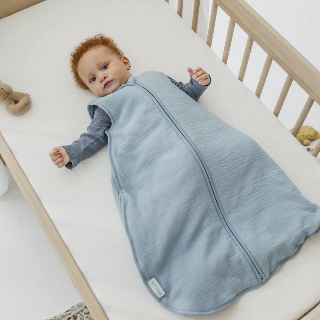Meyco Baby Uni Baby Slaapzak Gevoerd 110cm - 2.0 TOG - Jeans Blue - afbeelding 6 van 6