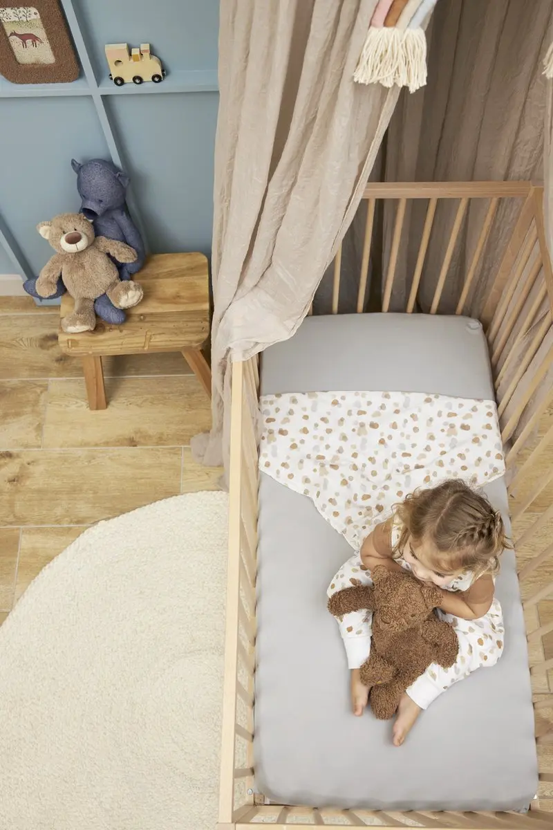 Meyco Baby Uni Hoeslaken Ledikant Light Grey 60x120cm