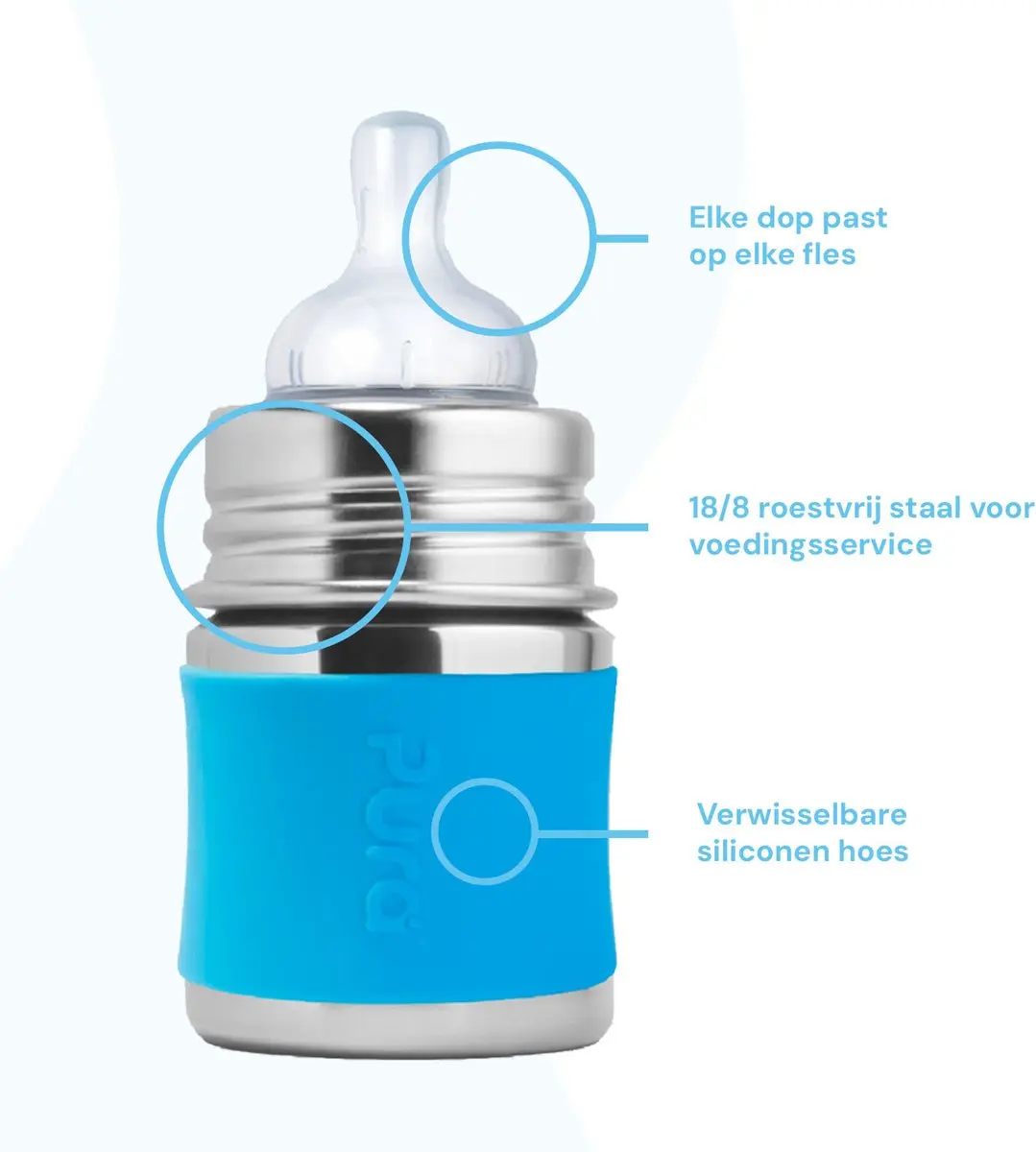 Pura Speenfles 150ml - Aqua