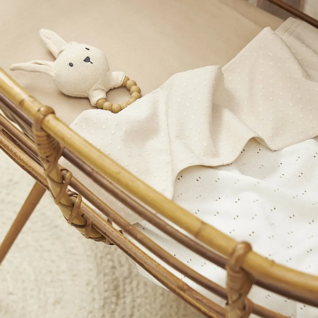 Meyco Baby Plume Wieglaken 75x100cm - Soft Sand