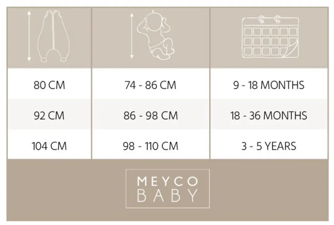 Meyco Baby Uni Slaapoverall Jumper Sand - 92cm - 2.0 TOG