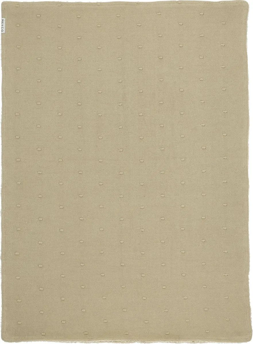 Meyco Baby Mini Knots Ledikantdeken 100x150cm - Sand - 2.0 TOG
