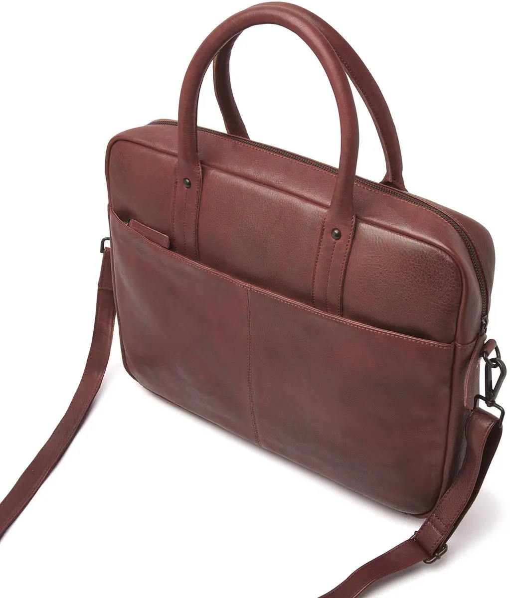 dR Amsterdam Tampa Aktetas - 15.6 inch - Bruin