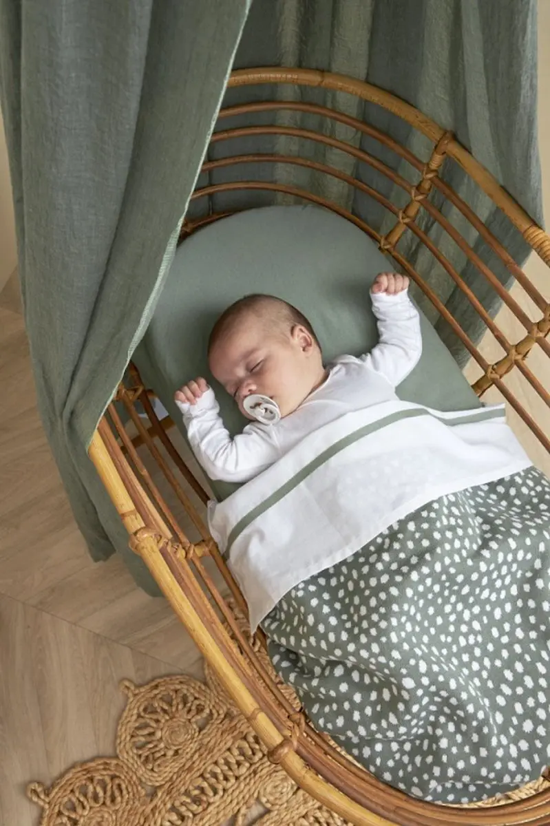 Meyco Baby Uni Hoeslaken Co-Sleeper 50x90cm - Forest Green