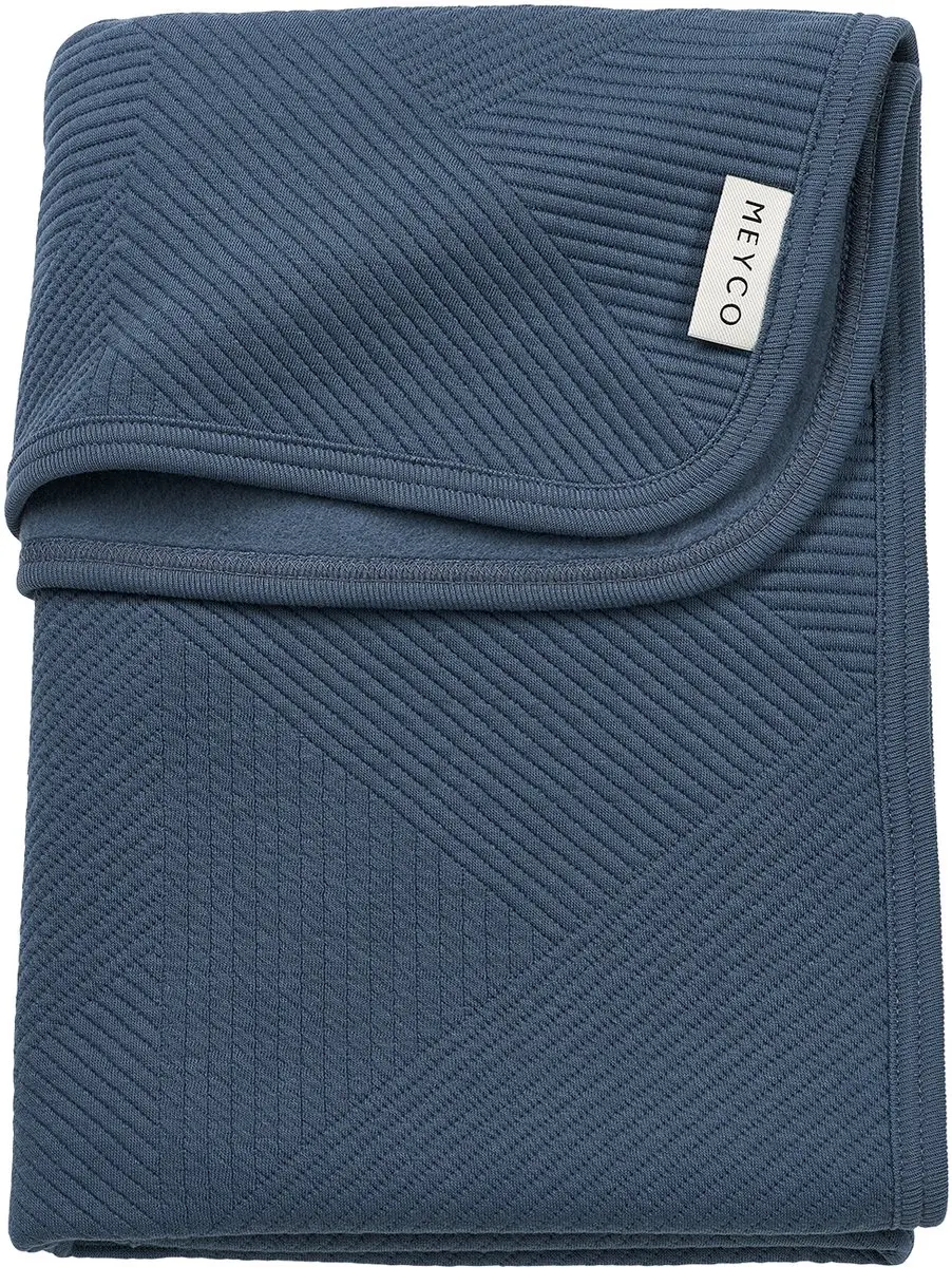 Meyco Baby Jacquard Wiegdeken Indigo 75x100cm