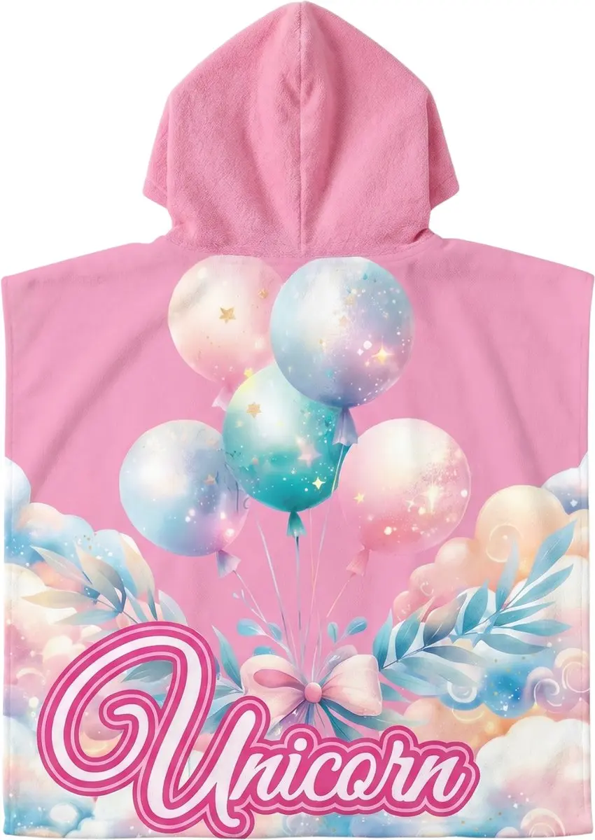 Unicorn Poncho - Roze - One Size
