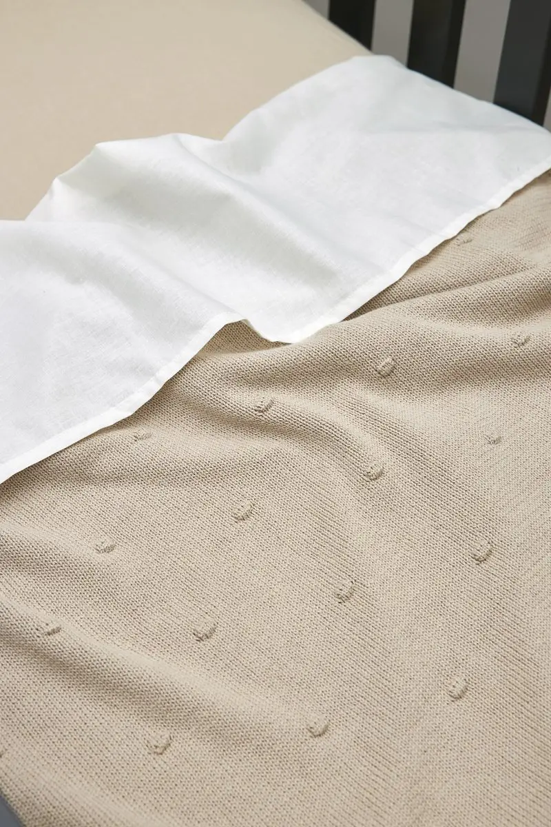 Meyco Baby Mini Knots Ledikantdeken Sand 100x150cm 1.0 TOG