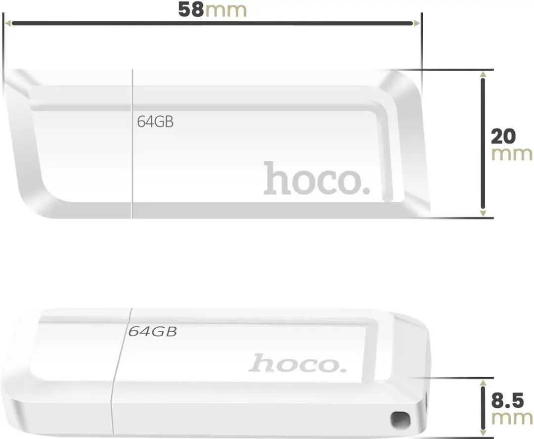 Hoco UD11 USB 3.0 Stick 64GB - Wit