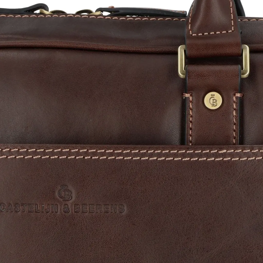Castelijn & Beerens Verona Business RFID Laptoptas 15.6" - Mocca