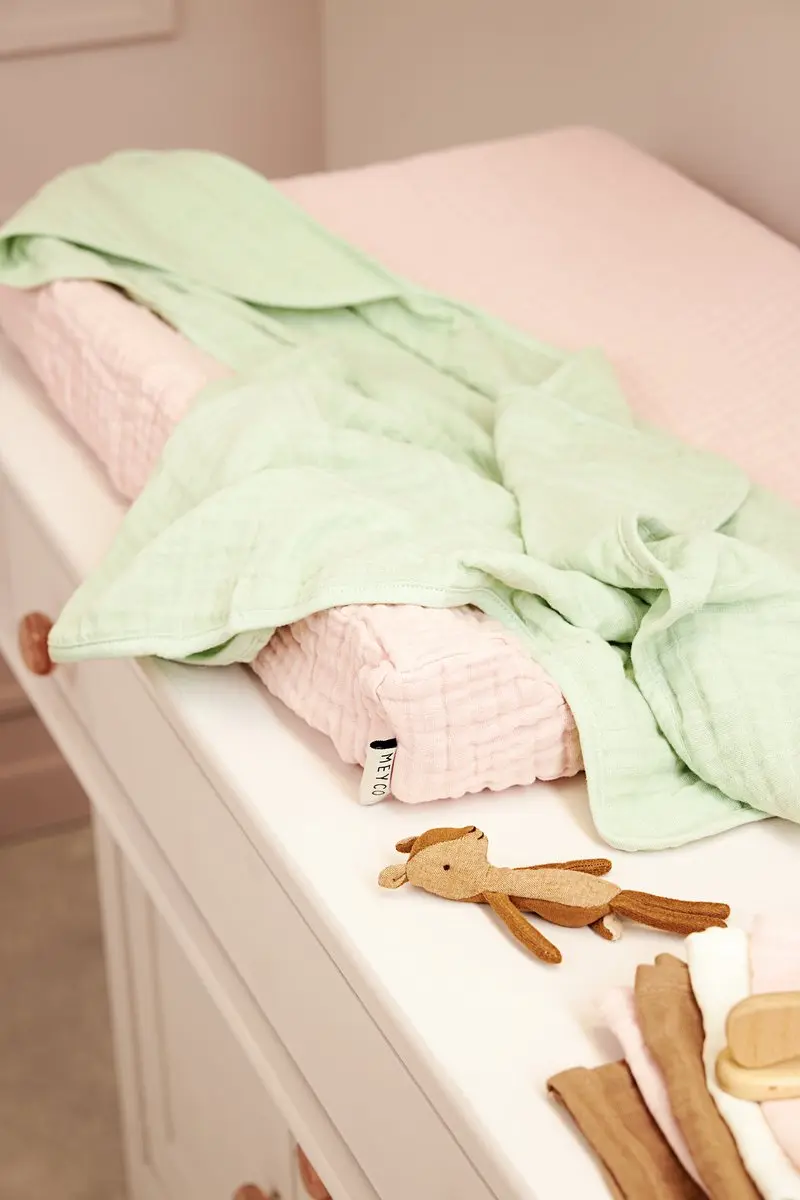 Meyco Baby Uni Aankleedkussenhoes Soft Pink 50x70cm