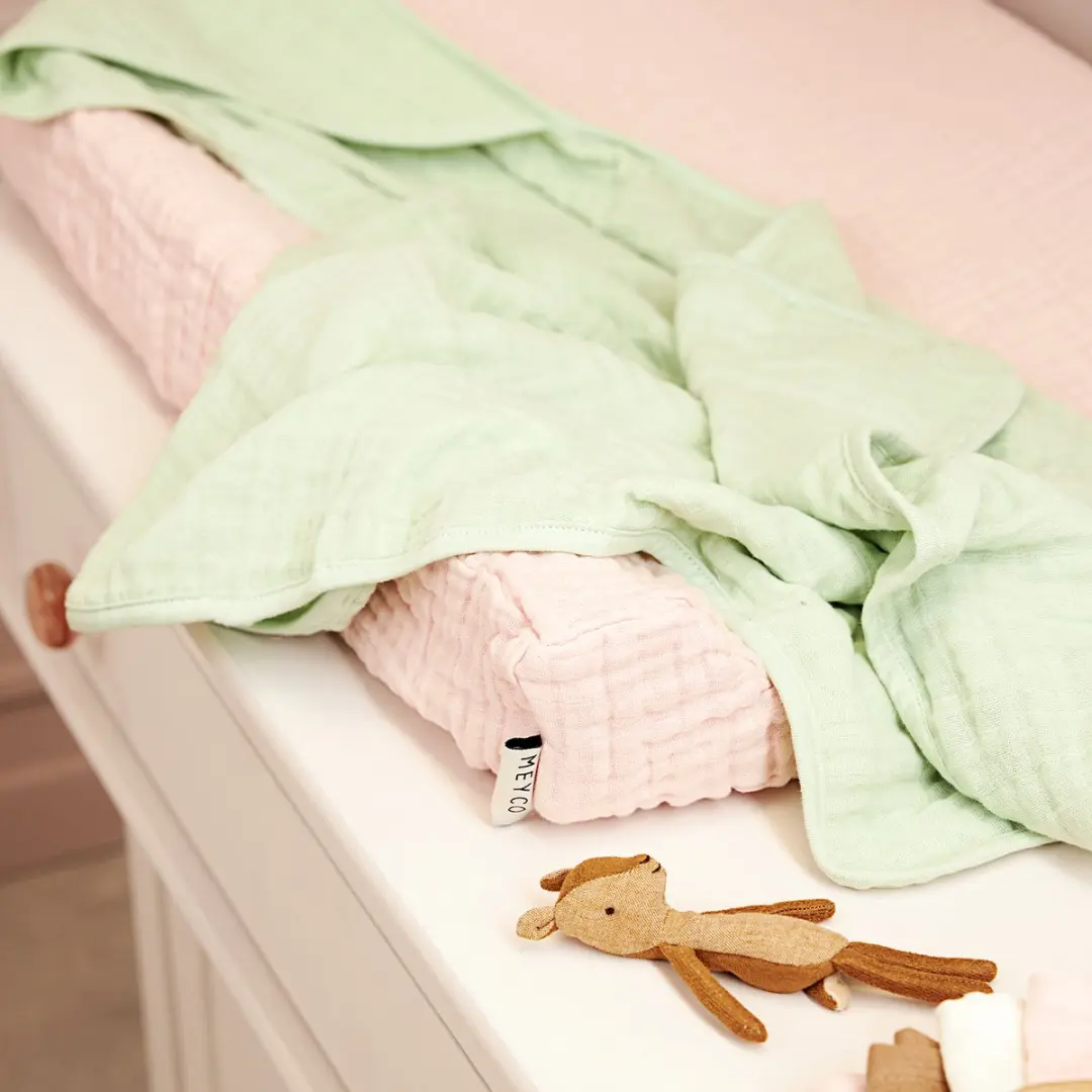 Meyco Baby Uni Aankleedkussenhoes Soft Pink 50x70cm