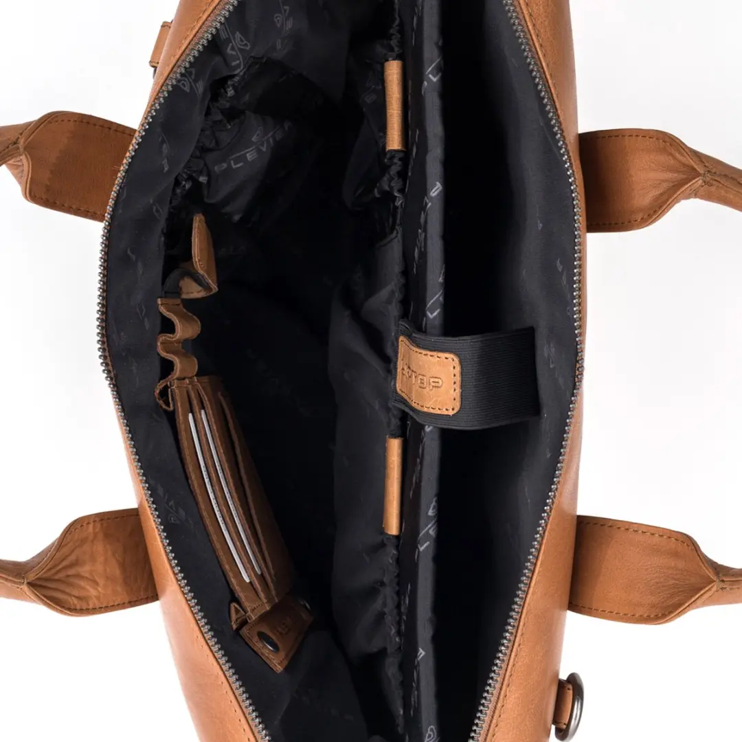 Plevier Basalt businesstas 16 inch cognac.