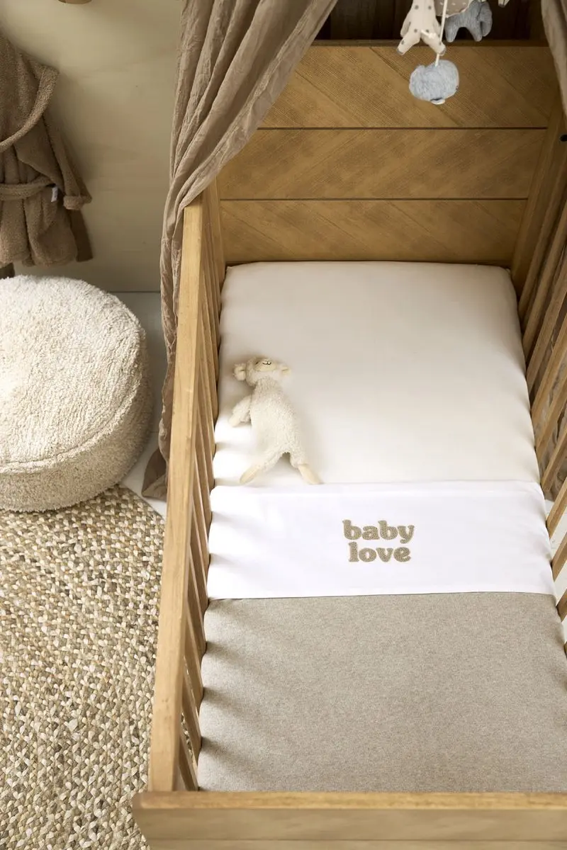 Meyco Baby Love Ledikantlaken 100x150cm - Sand Melange