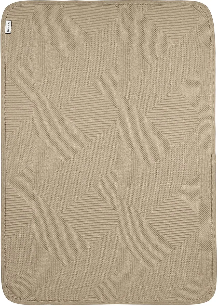 Meyco Baby Jacquard Wiegdeken 75x100cm - Taupe