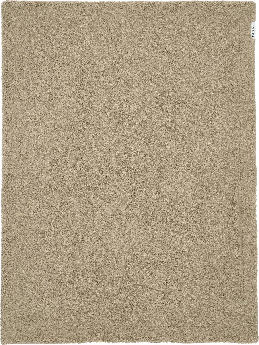Meyco Baby Wafel Teddy Wiegdeken 75x100cm - 2.0 TOG Taupe