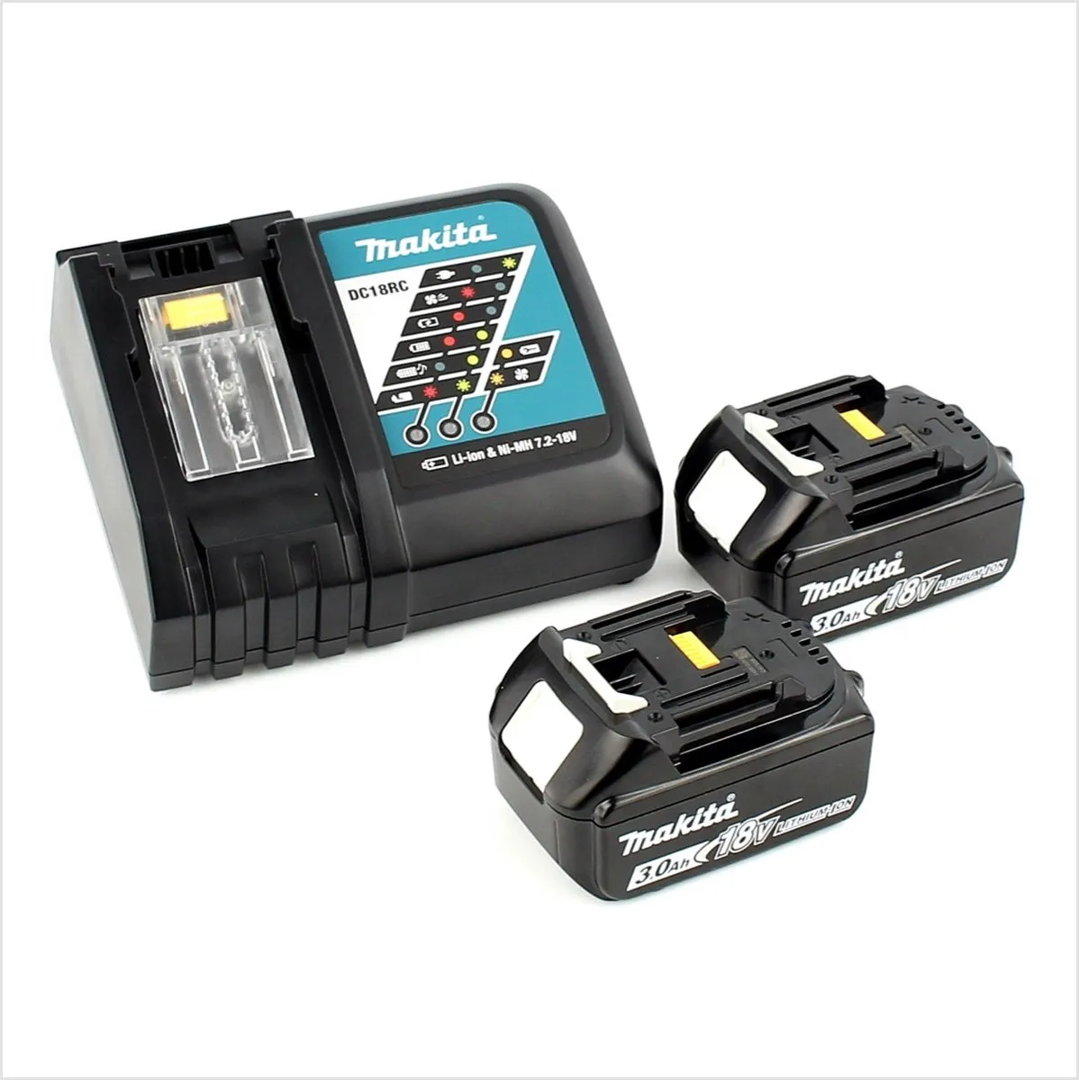 Makita Power Source Kit 18V - 2x BL1830B 3.0Ah + DC18RC Oplader
