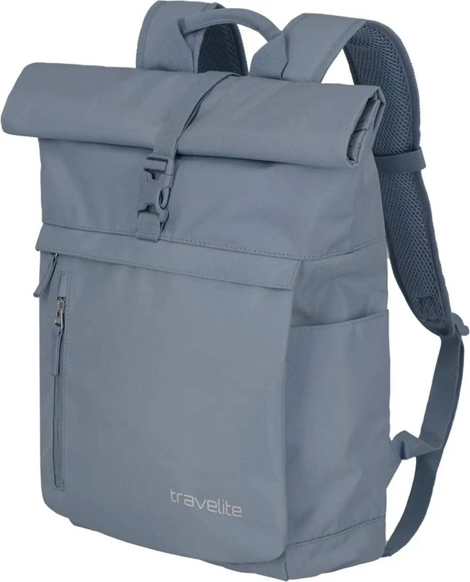 Travelite Basics Rollup Backpack 096310-25 - 16 inch - Blauwgrijs