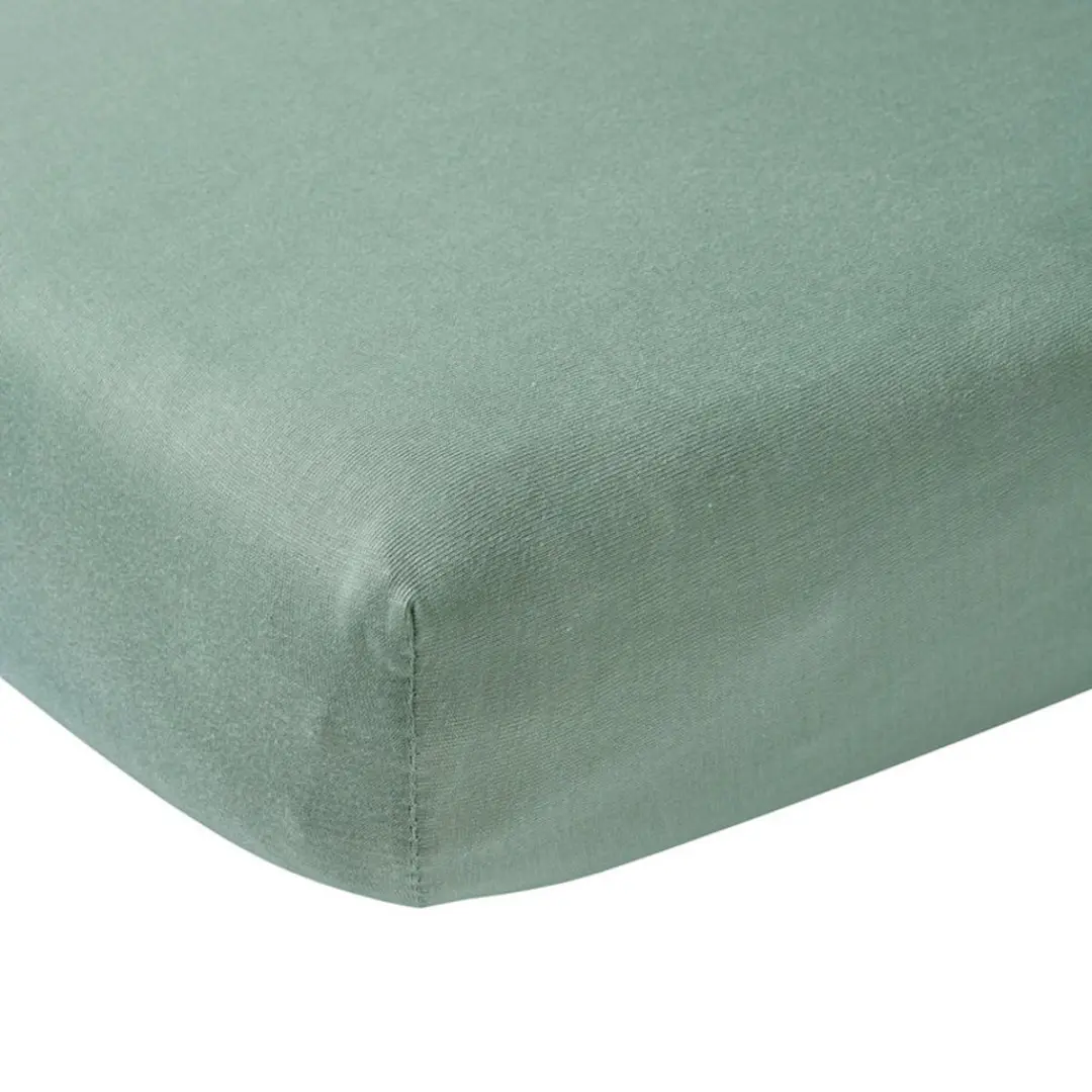 Meyco Baby Uni Hoeslaken Wieg Stone Green 40x80/90cm