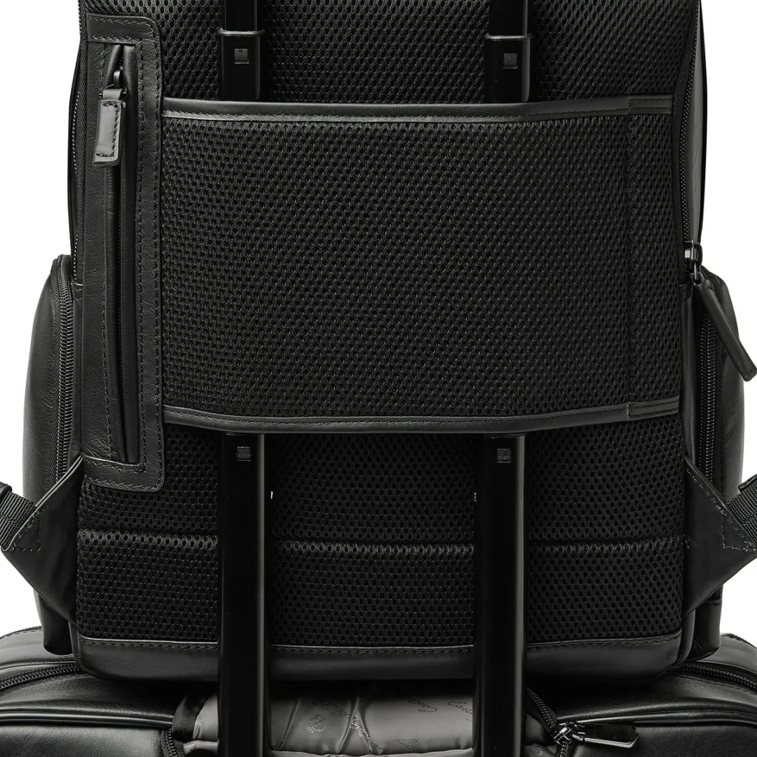 Castelijn & Beerens Nappa X Uniform Travel Backpack 15.6 - Zwart - afbeelding 6 van 6