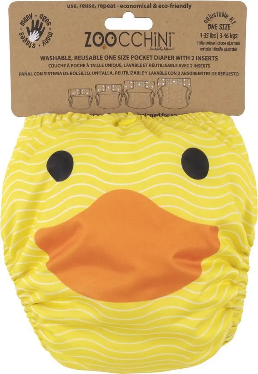 Zoocchini Herbruikbare Luier Puddles the Duck