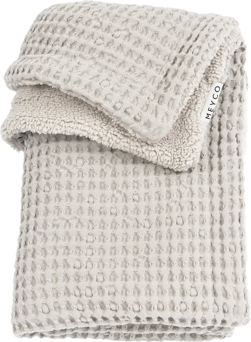 Meyco Baby Wafel Teddy Ledikantdeken 100x150cm