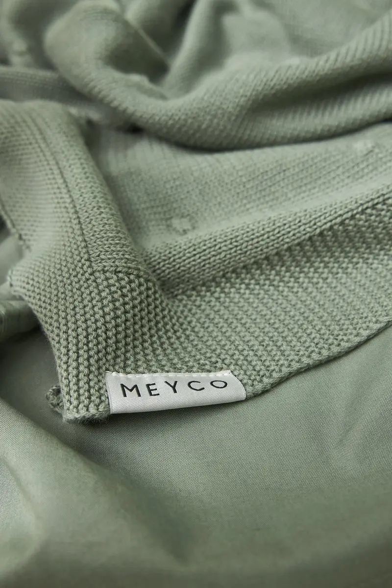Meyco Baby Mini Knots Wiegdeken 75x100cm - 1.0 TOG - Forest Green