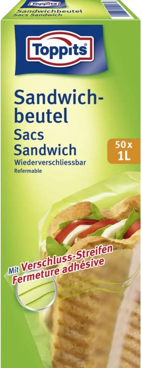 Toppits Lunchzakjes Hersluitbaar 1L