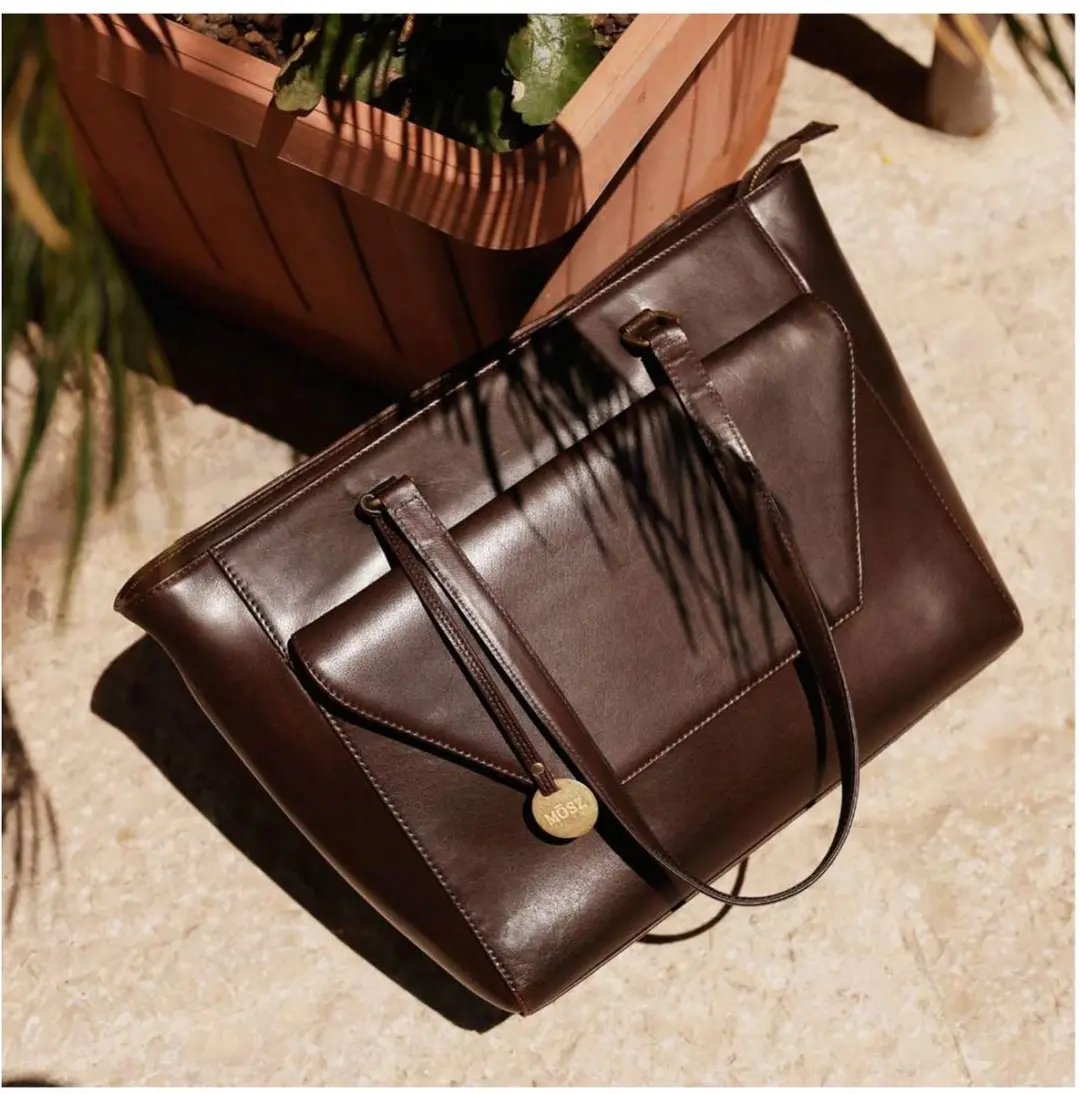 Mosz Denise Laptopschoudertas 15.6 - Dark Brown