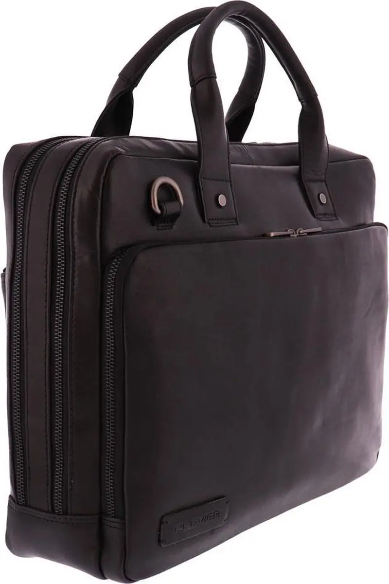 Plevier Transponder Laptoptas 15.6" - 3 Vakken - Zwart