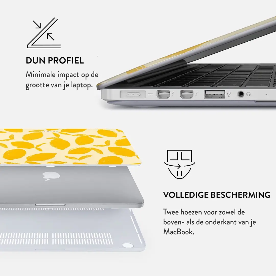 Burga Hardshell Cover Apple MacBook Air 13" CP_02M_MBA13_A1932 - Lemon Tart