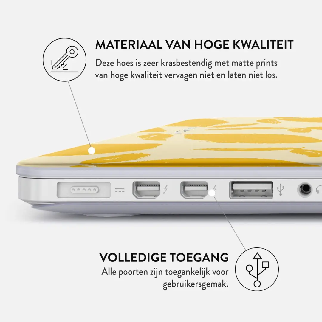 Burga Hardshell Cover Apple MacBook Air 13" CP_02M_MBA13_A1932 - Lemon Tart