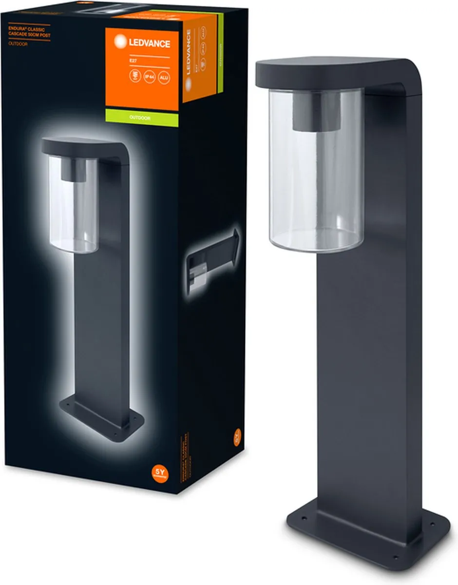 LEDVANCE Endura Classic Cascade Vloerlamp E27 - 50cm - Aluminium/Dunkelgrau