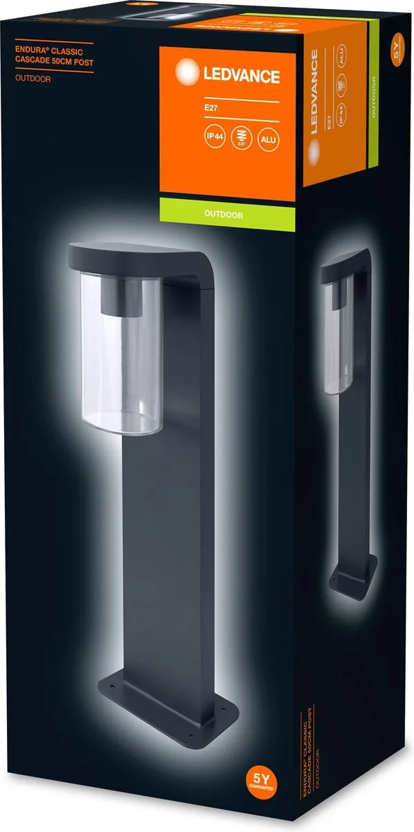 LEDVANCE Endura Classic Cascade Vloerlamp E27 - 50cm - Aluminium/Dunkelgrau