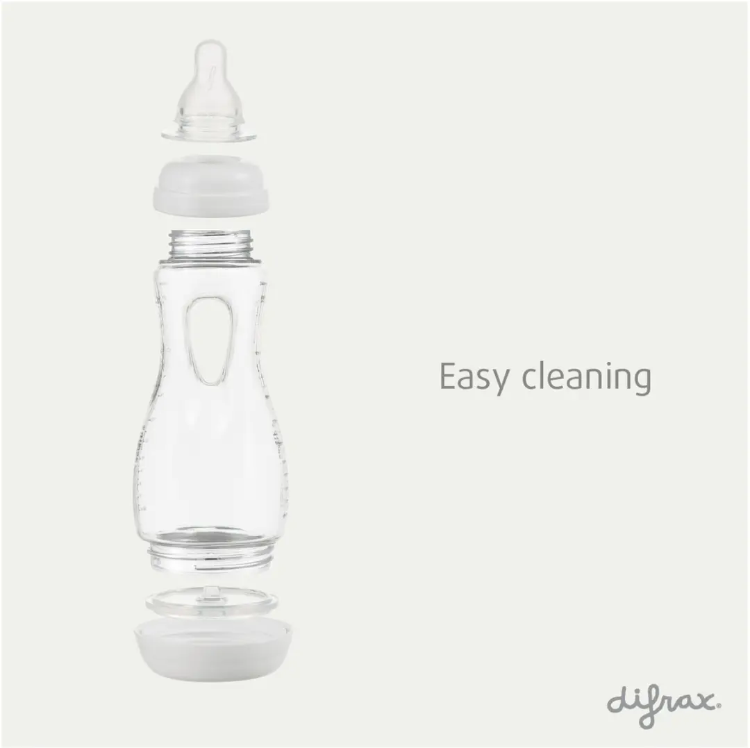 Difrax Babyfles Handgreep 170ml - Koffiebruin - 2 Stuks