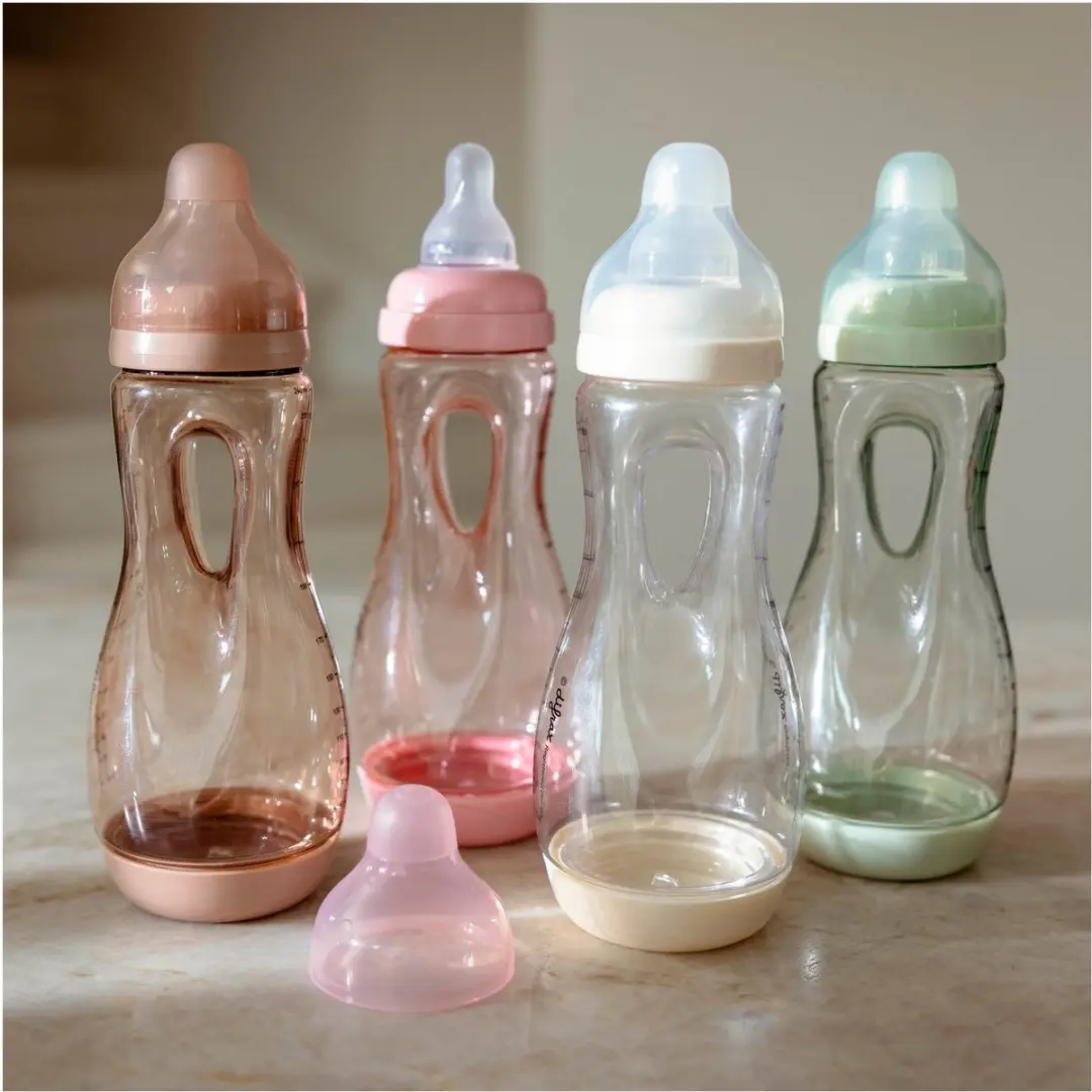 Difrax Babyfles Handgreep 170ml - Koffiebruin - 2 Stuks