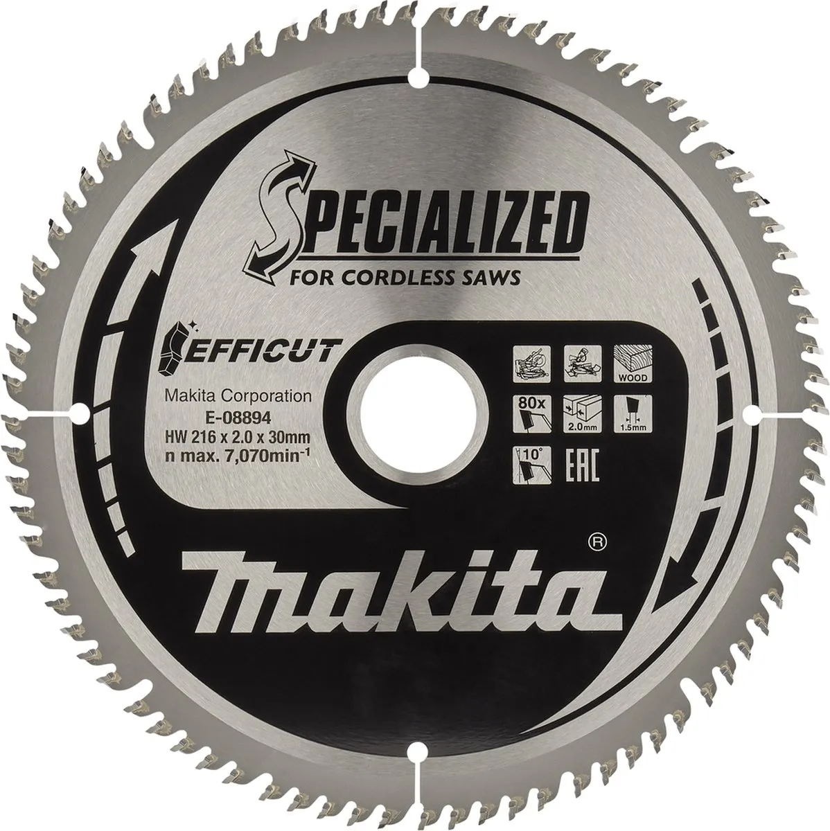 Makita Efficut E-08894 Afkortzaagblad 216mm