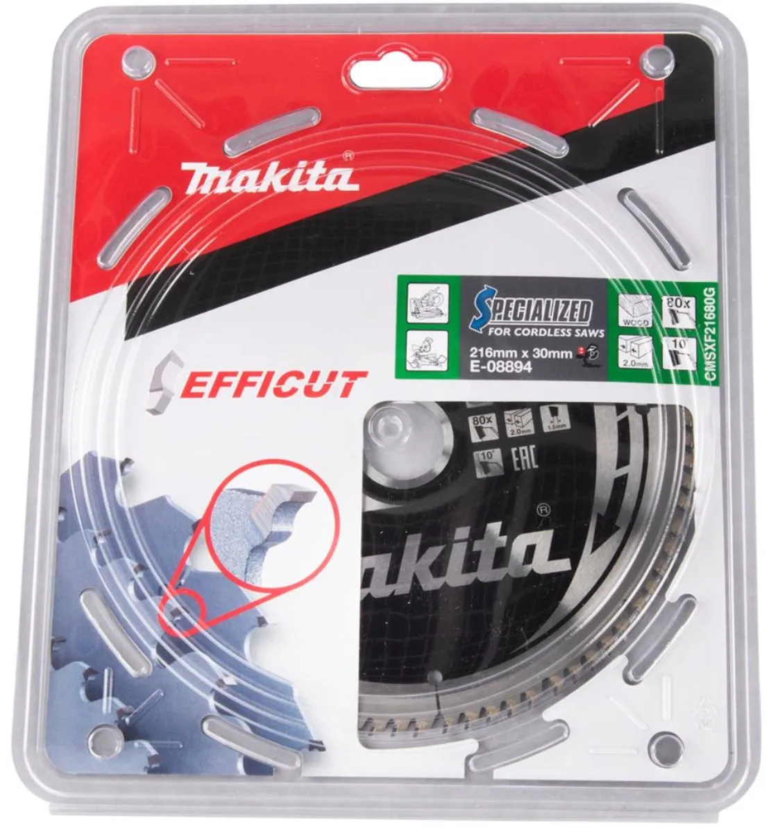Makita Efficut E-08894 Afkortzaagblad 216mm - 80T - afbeelding 5 van 5