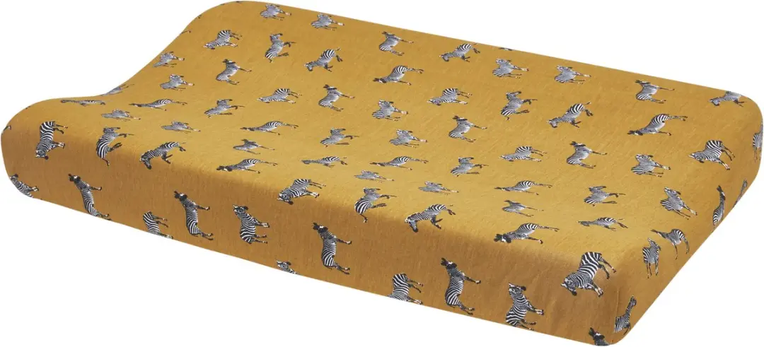 Meyco Baby Zebra Aankleedkussenhoes Honey Gold 85x75cm