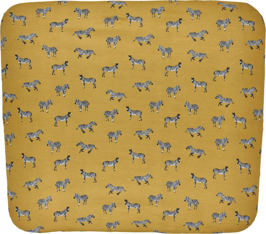 Meyco Baby Zebra Aankleedkussenhoes Honey Gold 85x75cm