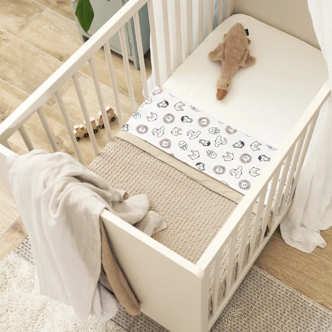 Meyco Baby Wafel Deken Ledikant 100x150cm - Sand - 1.0 TOG