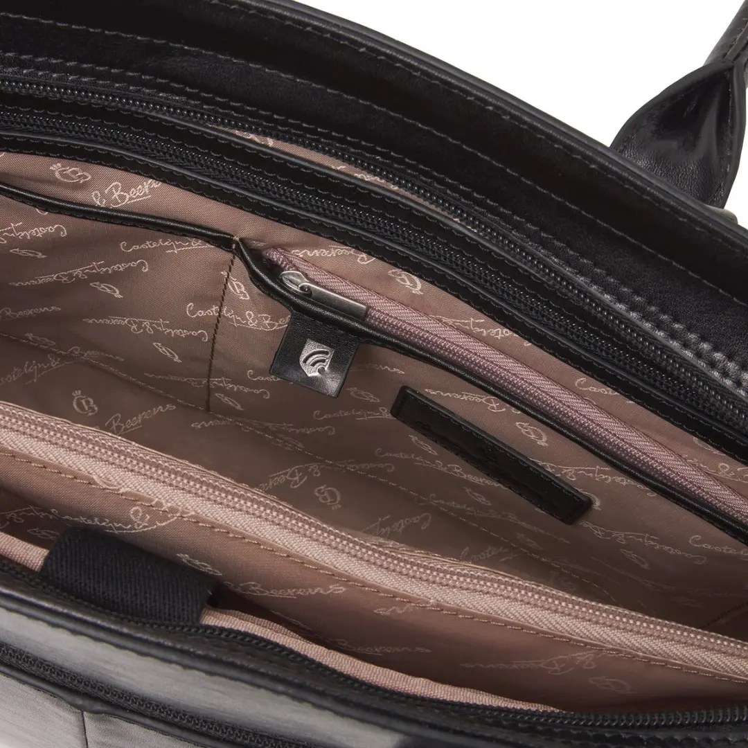 Castelijn & Beerens Gaucho Ellen Laptop Shoulderbag 15.6" - Zwart