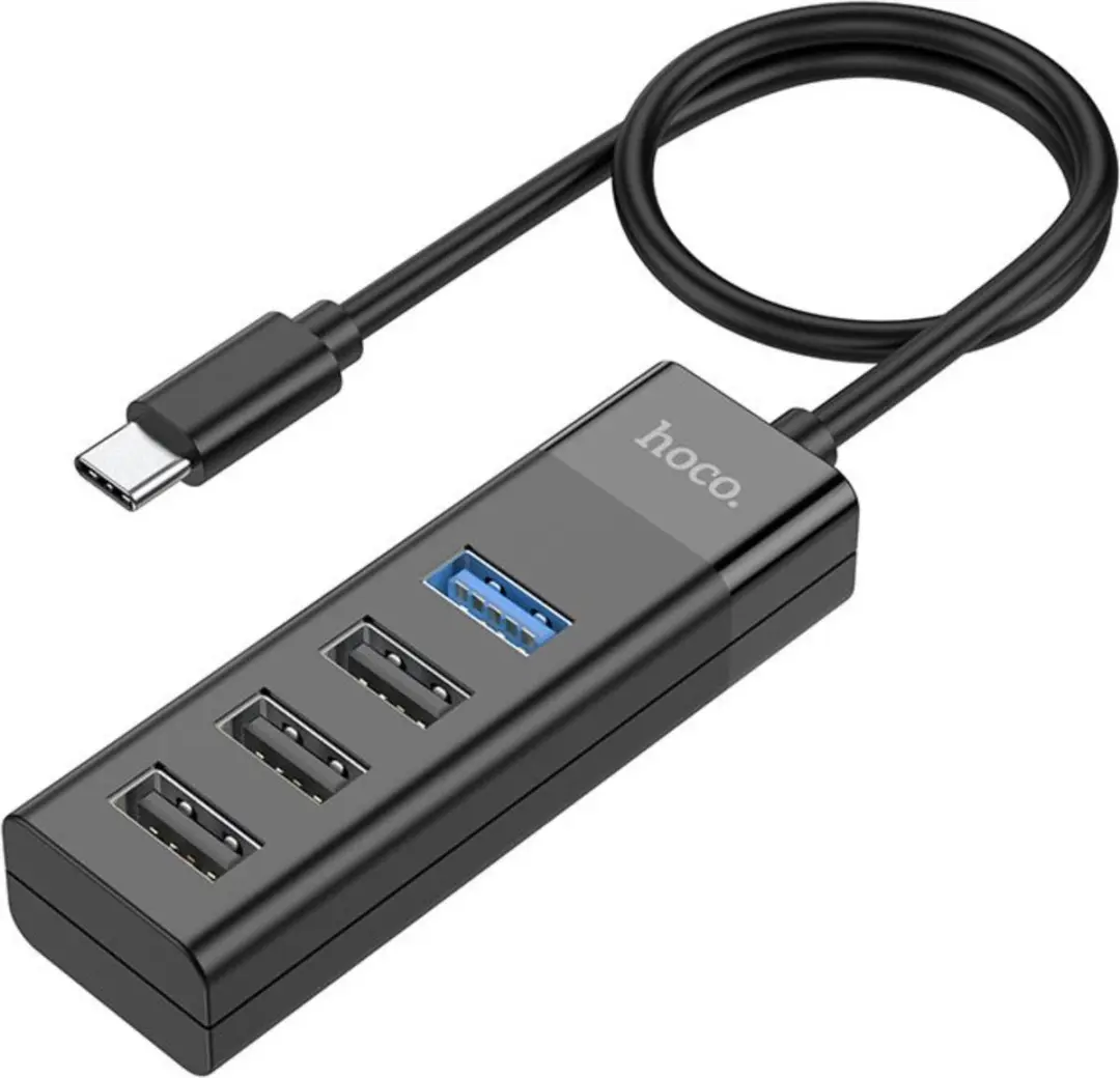 Hoco 4-in-1 USB Hub Type-C naar USB-A 3.0/2.0