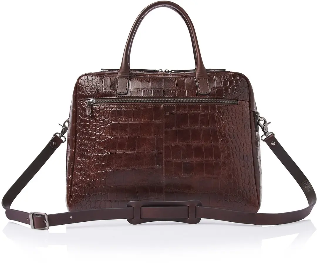 Castelijn & Beerens Croco Lisa Laptoptas 15,6" RFID - Mocca
