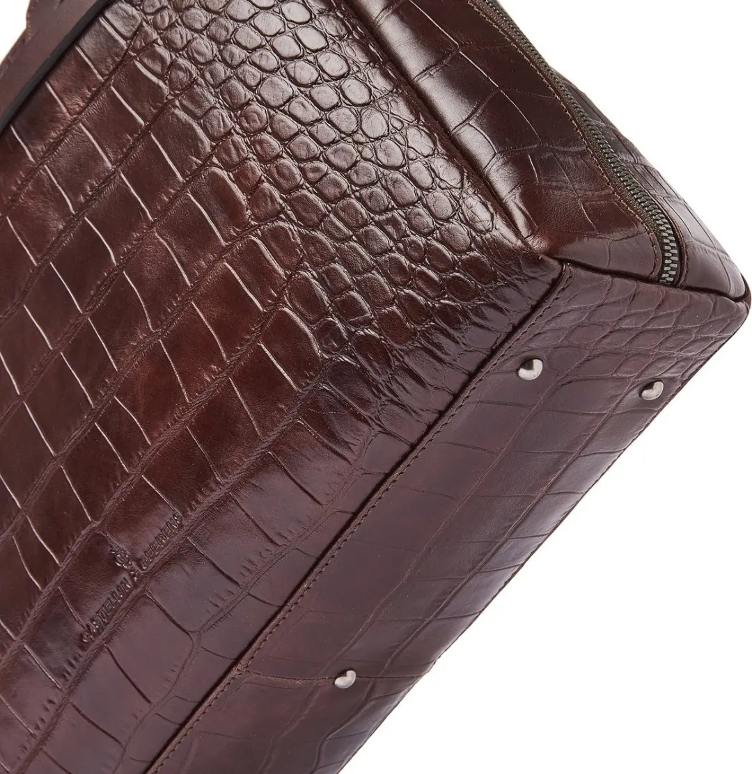 Castelijn & Beerens Croco Lisa Laptoptas 15,6" RFID - Mocca