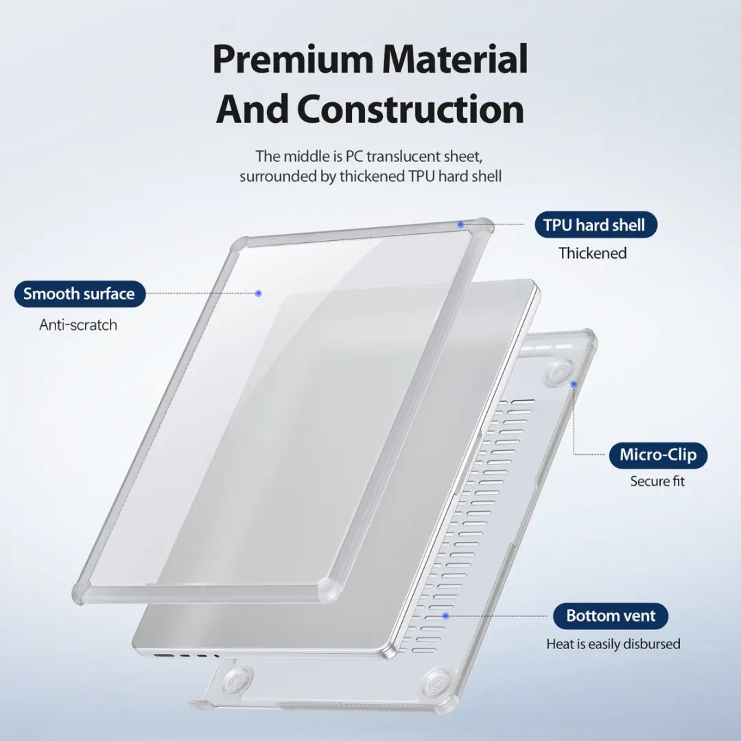 Dux Ducis Armor Cover MacBook Pro 16 inch - Transparant - MPN 8721389803793