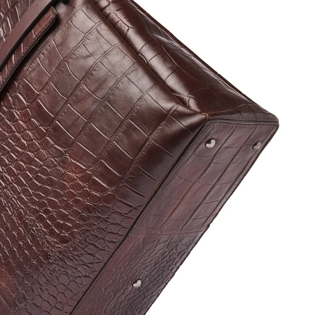 Castelijn & Beerens Croco Kaat Laptoptas 15,6" RFID - Mocca