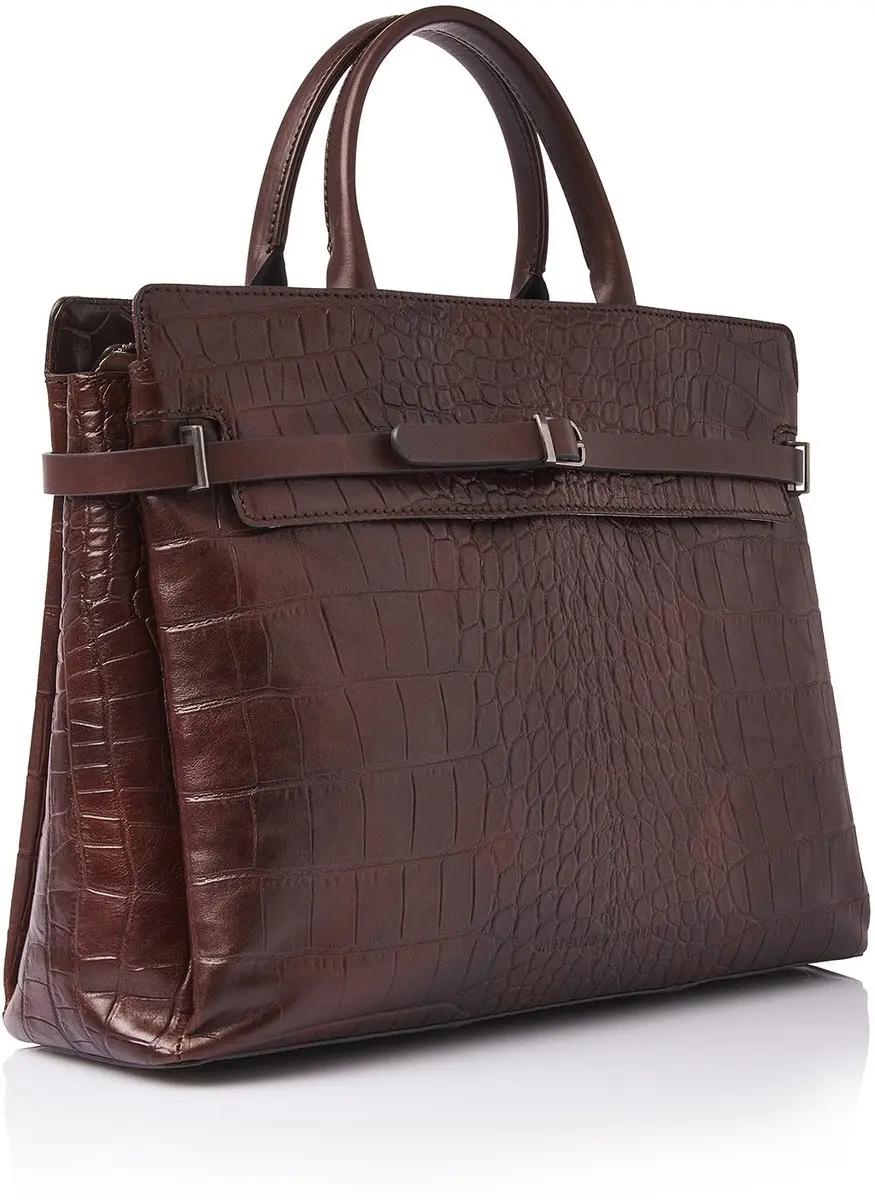 Castelijn & Beerens Croco Kaat Laptoptas 15,6" RFID - Mocca - afbeelding 6 van 6